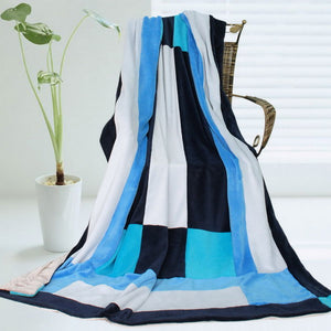 Blue Patchwork Blanket Style G - 045
