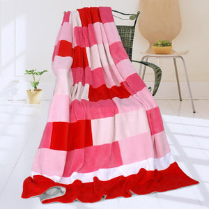 Pink Red Patchwork Blanket Style I - 048