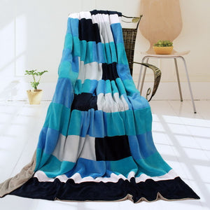 Blue Patchwork Blanket Style C - 051