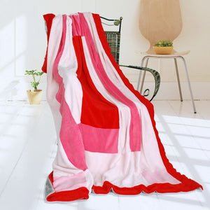 Pink Red Patchwork Blanket Style B- 053