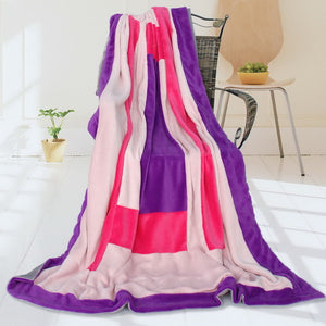 Pink Red Patchwork Blanket Style E - 057