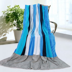 Blue Patchwork Blanket Style J - 067