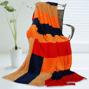 Orange Red Fleece Blanket Style A - 073