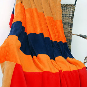 Orange Red Fleece Blanket Style A - 073