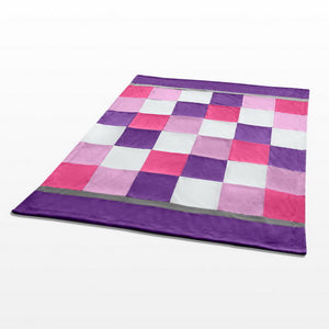 Pink Red Patchwork Blanket Style G - 024