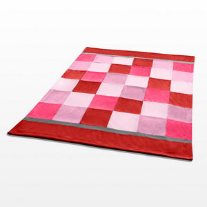 Pink Red Patchwork Blanket Style A - 027