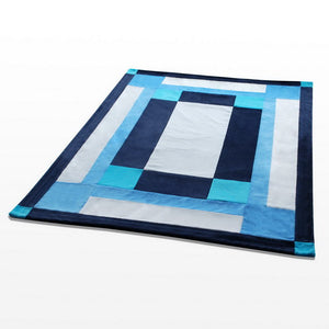 Blue Patchwork Blanket Style G - 045
