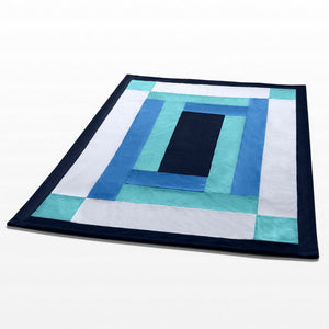 Blue Patchwork Blanket Style D - 056