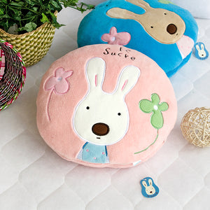 Pink Bunny Pillow with Blanket